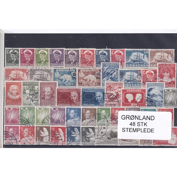 Grnland - 48 Stk. Stemplet