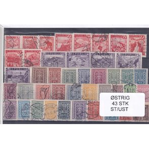 strig Samling - 43 Stk. Stemplet/Ustemplet