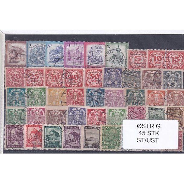 strig Samling - 45 Stk. Stemplet/Ustemplet