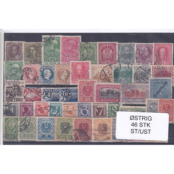 strig Samling - 46 Stk. Stemplet/Ustemplet