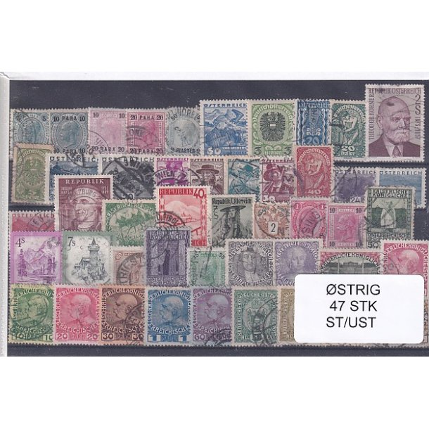strig Samling - 47 Stk. Stemplet/Ustemplet