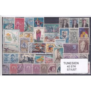Tunesien Samling - 40 Stk. Stemplet/Ustemplet