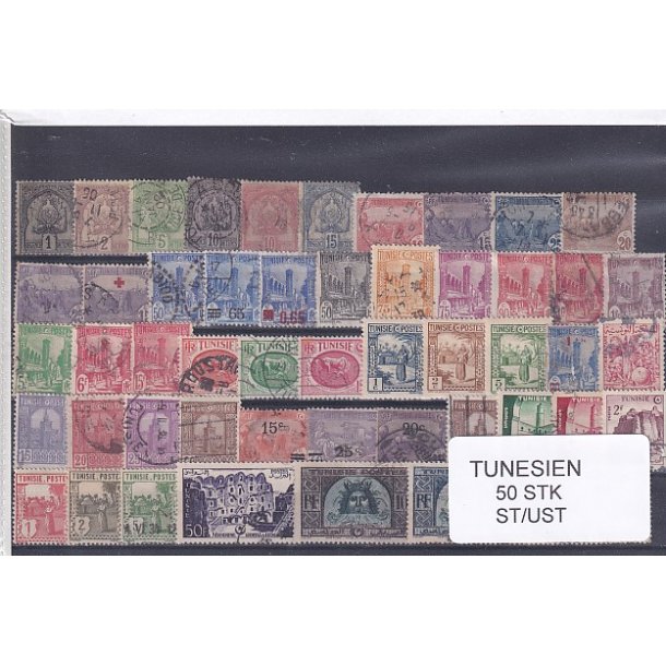 Tunesien Samling - 50 Stk. Stemplet/Ustemplet