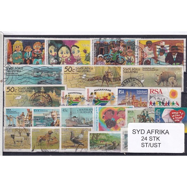 Syd Afrika Samling - 24 Stk. Stemplet/Ustemplet