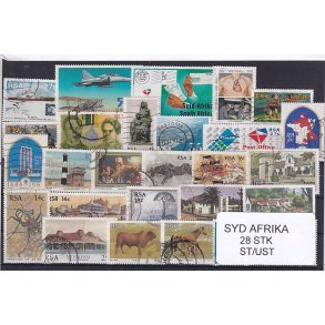 Syd Afrika Samling - 28 Stk. Stemplet/Ustemplet