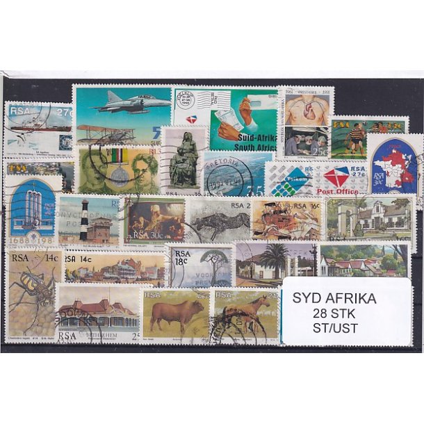 Syd Afrika Samling - 28 Stk. Stemplet/Ustemplet