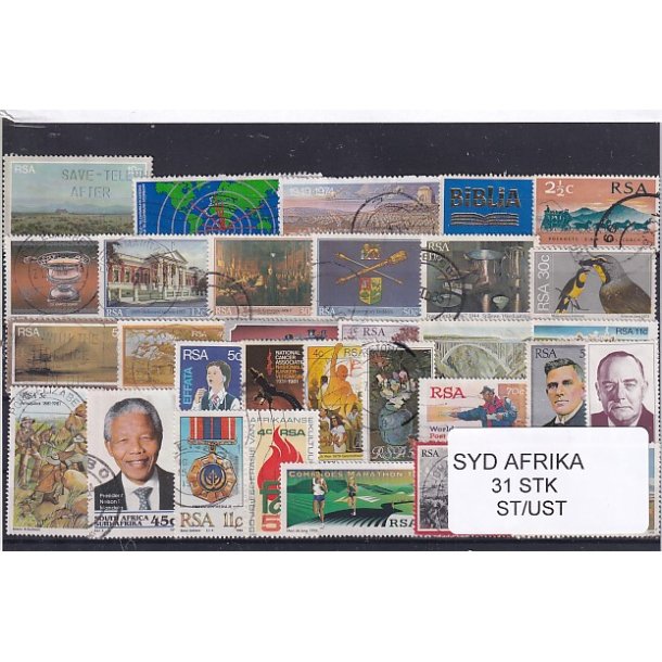 Syd Afrika Samling - 31 Stk. Stemplet/Ustemplet