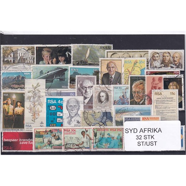 Syd Afrika Samling - 32 Stk. Stemplet/Ustemplet