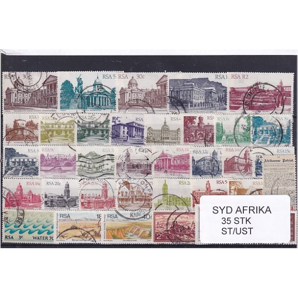 Syd Afrika Samling - 35 Stk. Stemplet/Ustemplet