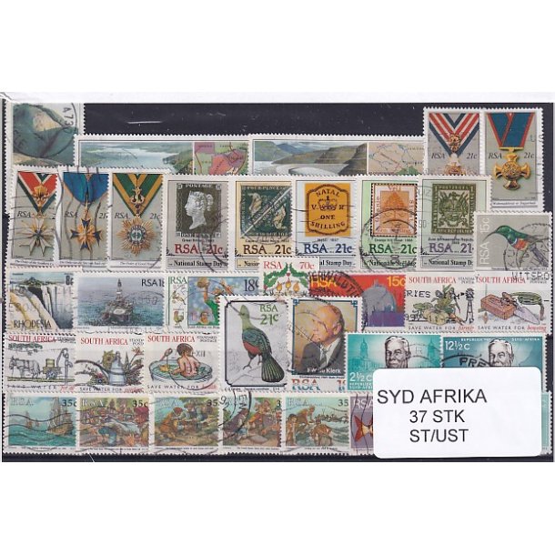Syd Afrika Samling - 37 Stk. Stemplet/Ustemplet