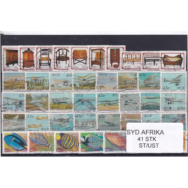 Syd Afrika Samling - 41 Stk. Stemplet/Ustemplet