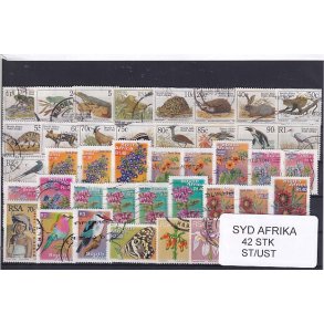 Syd Afrika Samling - 42 Stk. Stemplet/Ustemplet