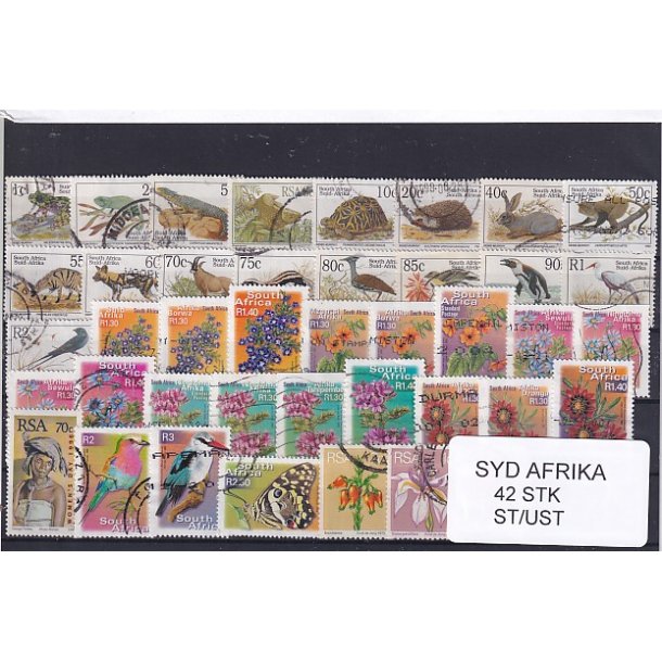 Syd Afrika Samling - 42 Stk. Stemplet/Ustemplet