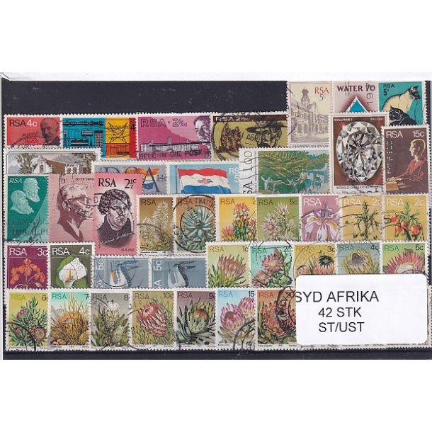 Syd Afrika Samling - 42 Stk. Stemplet/Ustemplet