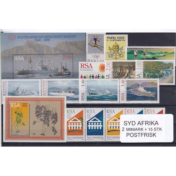 Syd Afrika Samling - 2 Miniark + 15 Stk. - Postfrisk