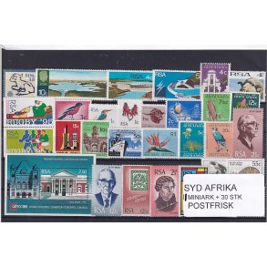Syd Afrika Samling - 1 Miniark + 30 Stk. - Postfrisk