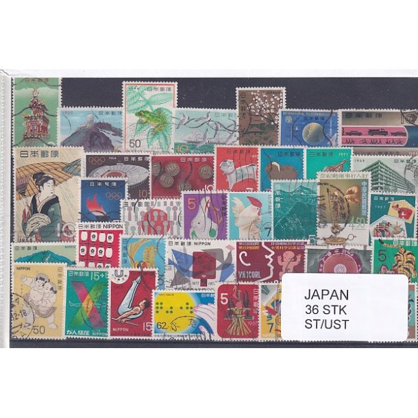 Japan Samling - 36 Stk. Stemplet/Ustemplet