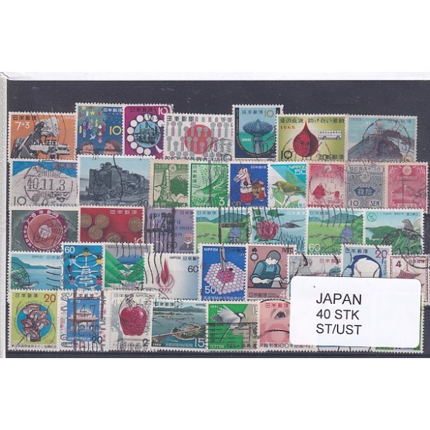 Japan Samling - 40 Stk. Stemplet/Ustemplet