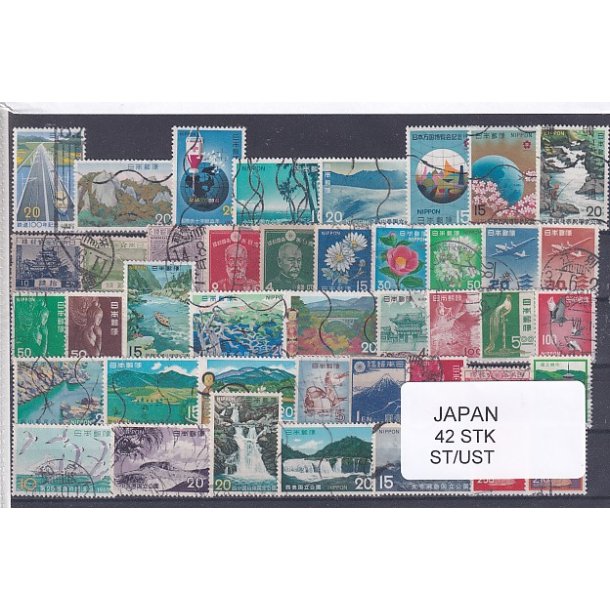 Japan Samling - 42 Stk. Stemplet/Ustemplet