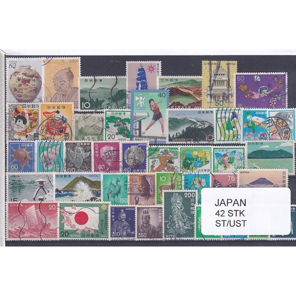 Japan Samling - 42 Stk. Stemplet/Ustemplet