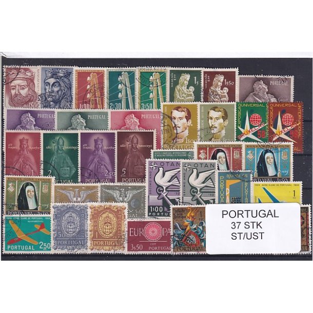 Portugal Samling - 37 Stk. Stemplet/Ustemplet