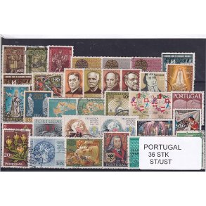 Portugal Samling - 36 Stk. Stemplet/Ustemplet