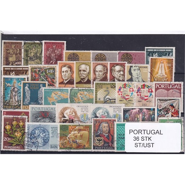 Portugal Samling - 36 Stk. Stemplet/Ustemplet