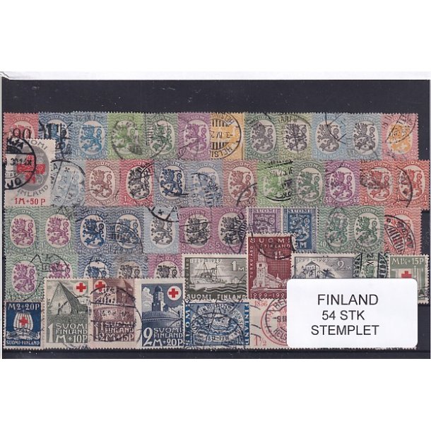 Finland Samling -  54 Stk. Stemplet/Ustemplet