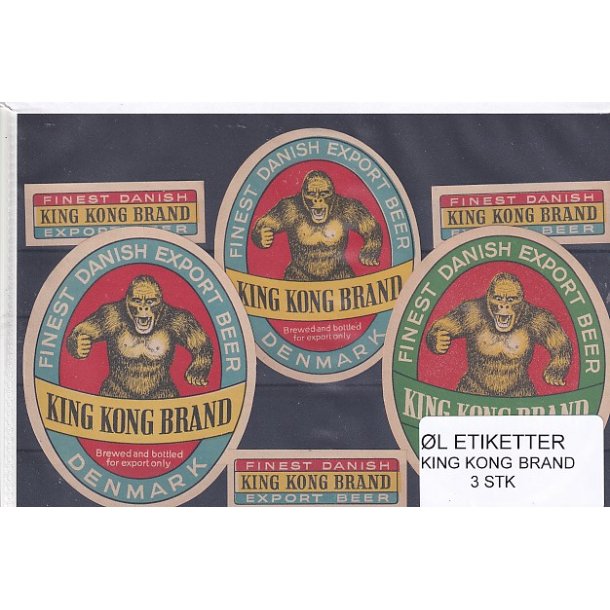 l Etiketter - King Kong Brand - 3 Stk.