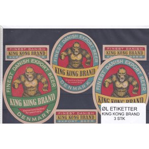 l Etiketter - King Kong Brand - 3 Stk.