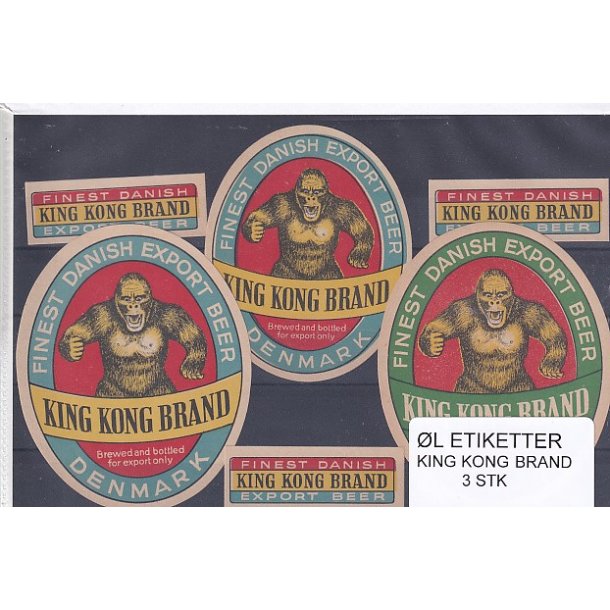 l Etiketter - King Kong Brand - 3 Stk.