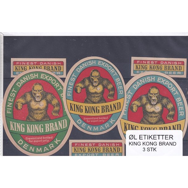 l Etiketter - King Kong Brand - 3 Stk.