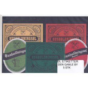 l Etiketter - Den Gamle By - 5 Stk.