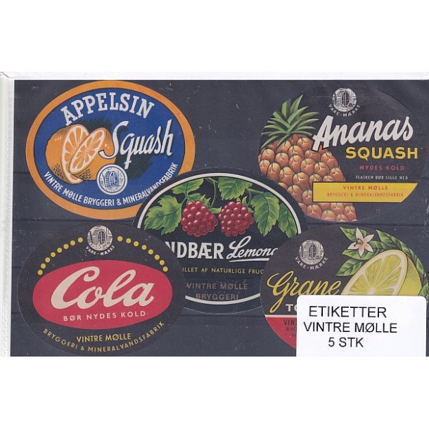 Etiketter - Vintre Mlle - 5 Stk.