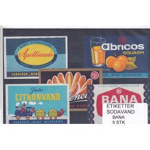 Etiketter - Sodavand - Bana 5 Stk.