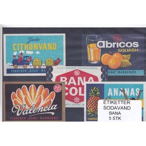 Etiketter - Sodavand - Bana 5 Stk.