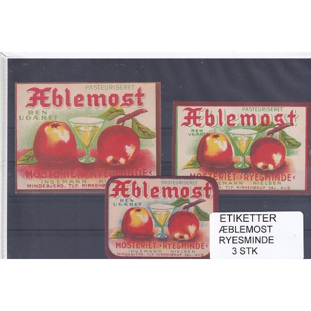 Etiketter - blemost - Ryesminde - 3 Stk.