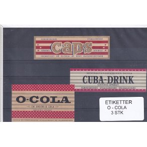 Etiketter - Sodavand - O. Cola - 3 Stk.