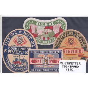  l Etiketter - Odsherred - 4 Stk.