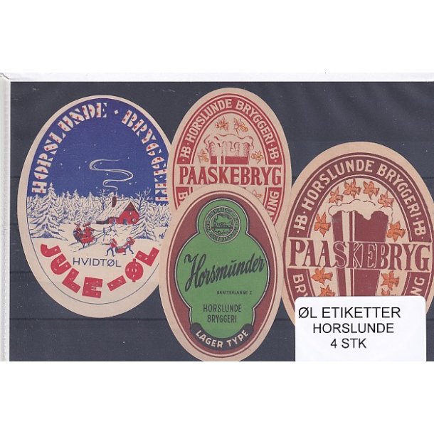 l Etiketter - Horslunde 4 Stk.