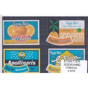 Etiketter - Sodavand - Froya - 4 Stk.