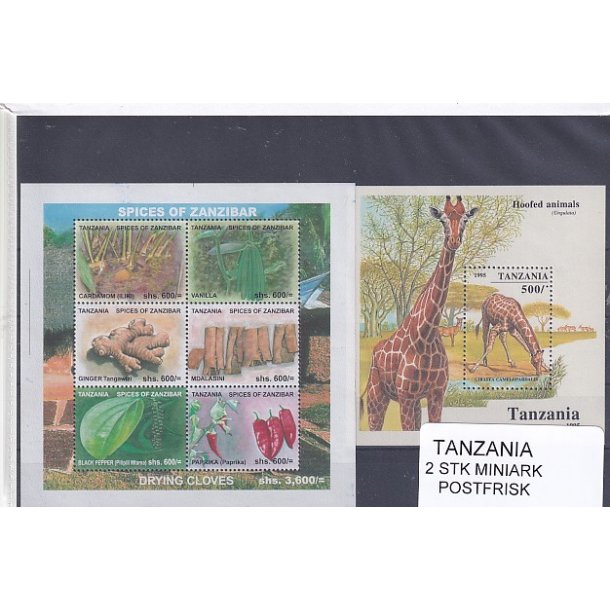Tanzania - 2 Stk. Miniark - Postfrisk
