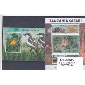 Tanzania - 2 Stk. Miniark - Postfrisk