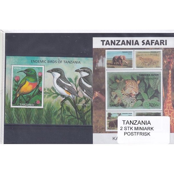 Tanzania - 2 Stk. Miniark - Postfrisk