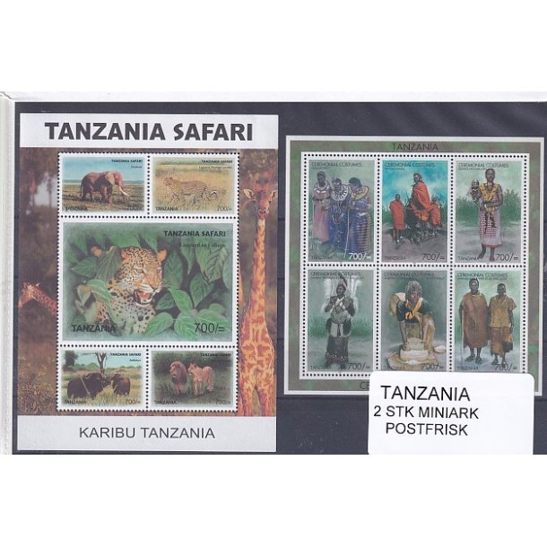Tanzania - 2 Stk. Miniark - Postfrisk