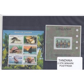 Tanzania - 2 Stk. Miniark - Postfrisk