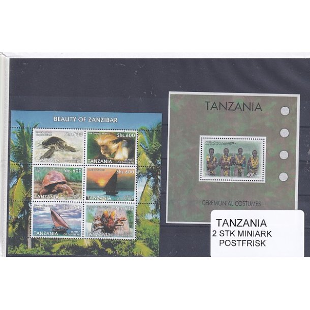Tanzania - 2 Stk. Miniark - Postfrisk
