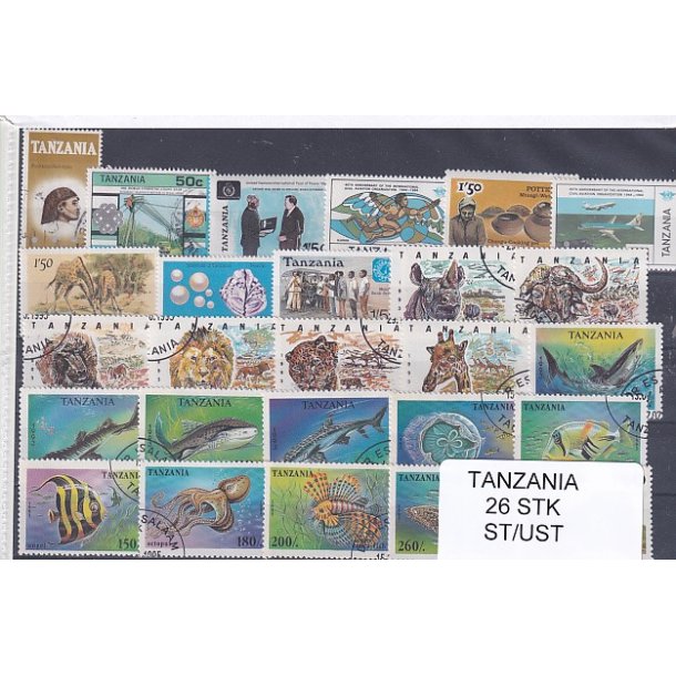 Tanzania - 26 Stk.  - Stemplet/Ustemplet