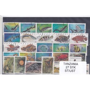 Tanzania - 27 Stk.  - Stemplet/Ustemplet