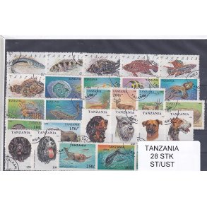 Tanzania - 28 Stk.  - Stemplet/Ustemplet